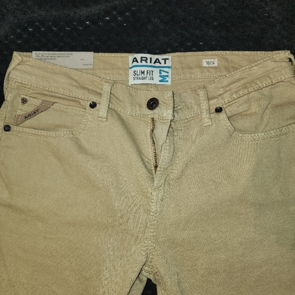 Ariat Slim Fit Straight Leg Khaki Pants - Picture 2 of 4